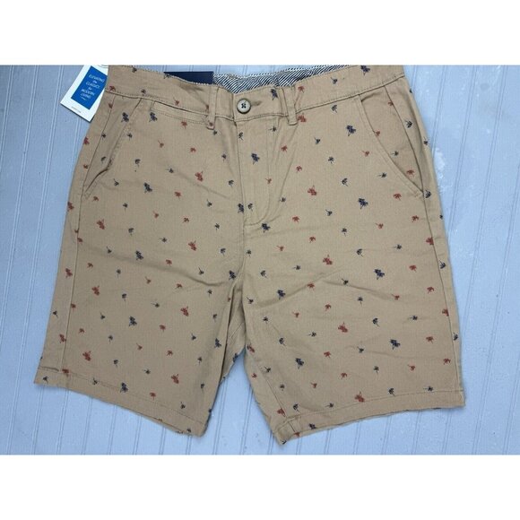 Jachs Size 33 Mens Chino Shorts Bleeker Dark Khaki Print - Picture 1 of 5